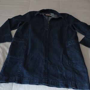 LOFT Blue Denim Button-Up Dress NWT SZ PETITE LARGE